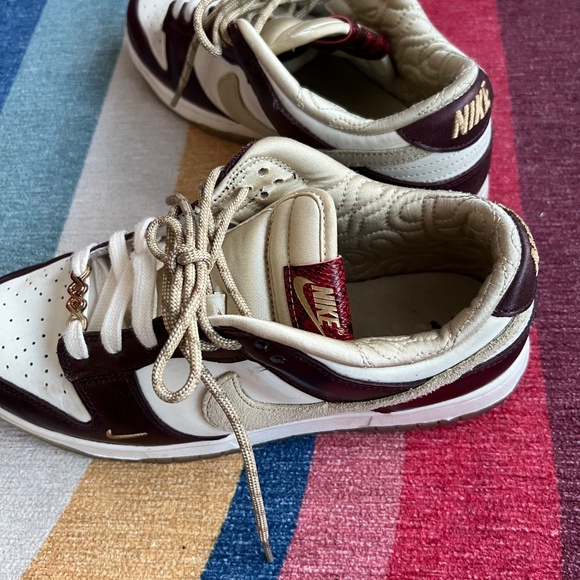 Nike Dunk Low LX "Sail/Team Gold/Burgundy Crush" Women's Shoe size 9 - Picture 10 of 11